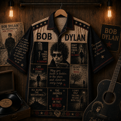 Bob Dylan Hawaiian Shirt - Vintage Music Fan Gift