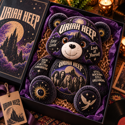Uriah Heep Custom Shaped Bear Pillow – Easy Livin’ Classic Rock Legend Inspired Gift for Uriah Heep Fans
