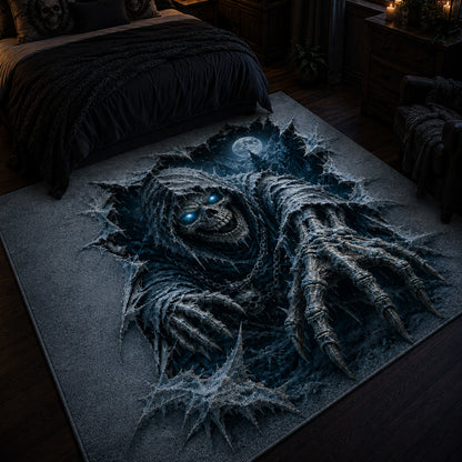 Grim Reaper Skull Halloween Area Rug