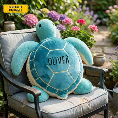 Personalized Sea Turtle Shaped Pillow
