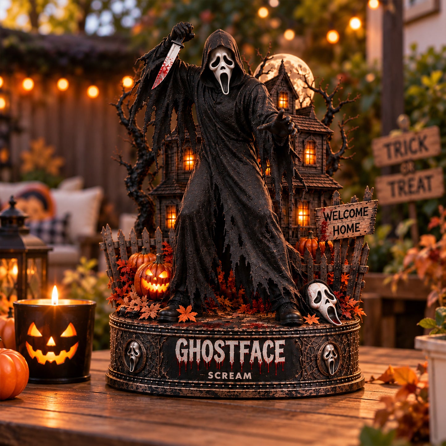 Ghostface Scream Night – Collectible Acrylic Plaque Table Decor