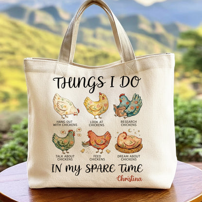 Personalized Chicken Lover Tote Bag