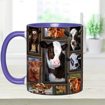 Adorable Cow Collage Accent Mug