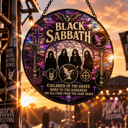 Black Sabbath Heavy Metal Legends Stained Glass Suncatcher