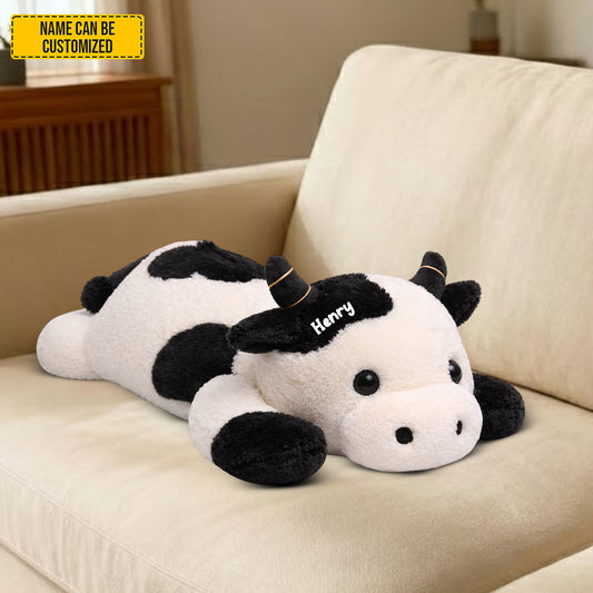 Cute Highland Cow - Personalized Cozy Highland Cow Shaped Pillow