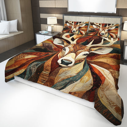 Premium Deer Quilt Bedding Set