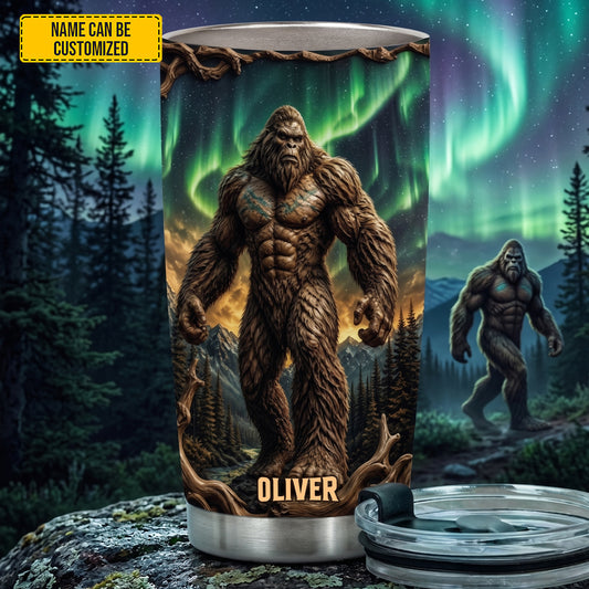 Northern Lights Sasquatch – Personalized Tumbler