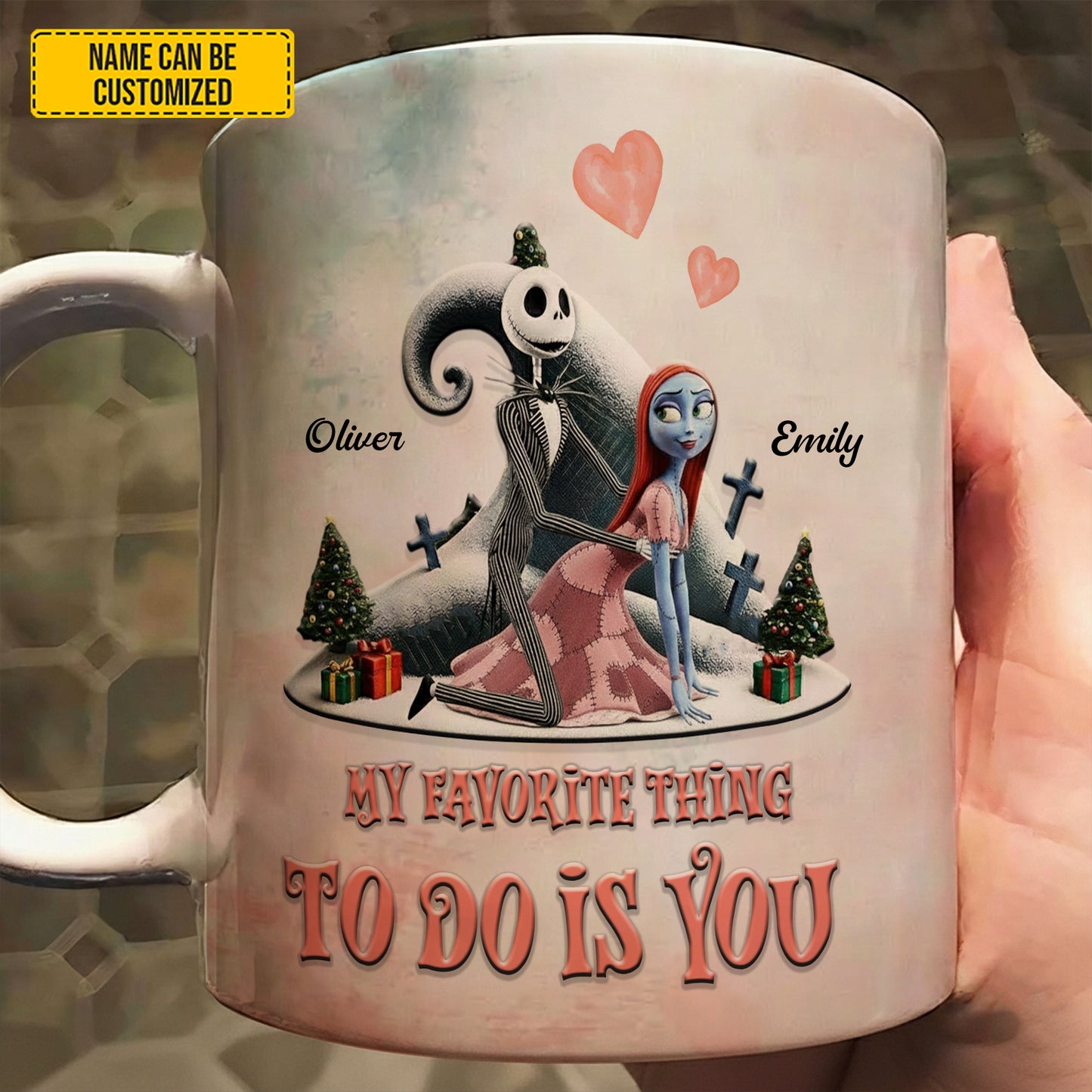 My Favorite Thing To Do Is You - Personalized Couple White Mug