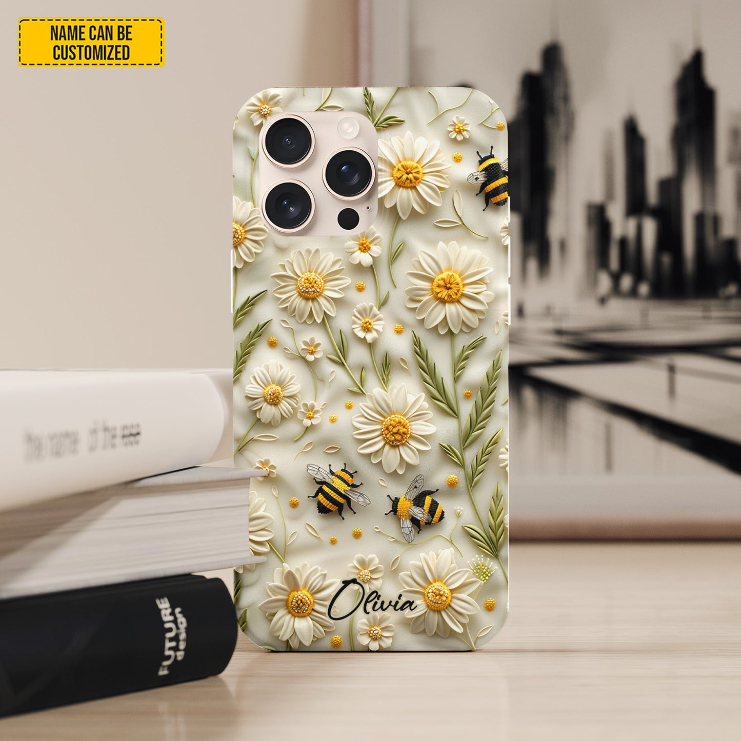 Daisy Bee Bloom – Personalized Phone Case