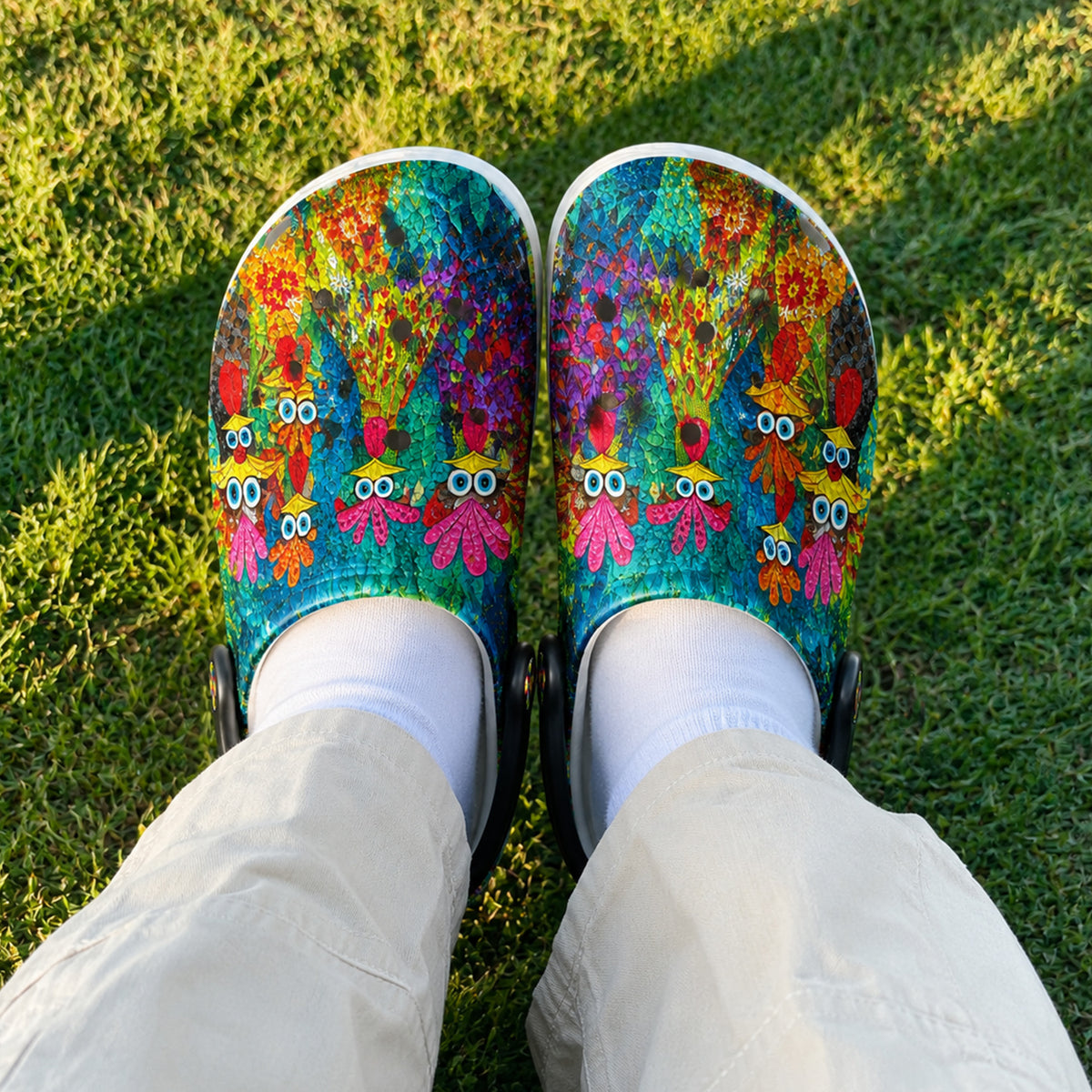 Crazy Chicken – Colorful Chicken Crocs