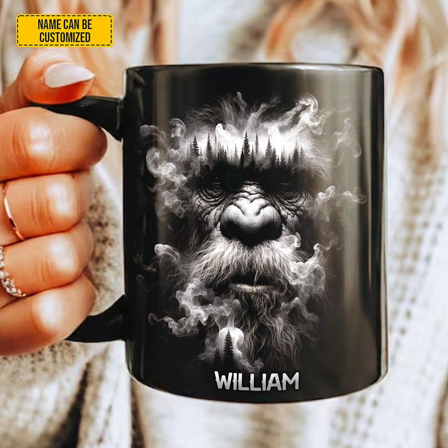 Personalized Smoke Bigfoot Accent Mug