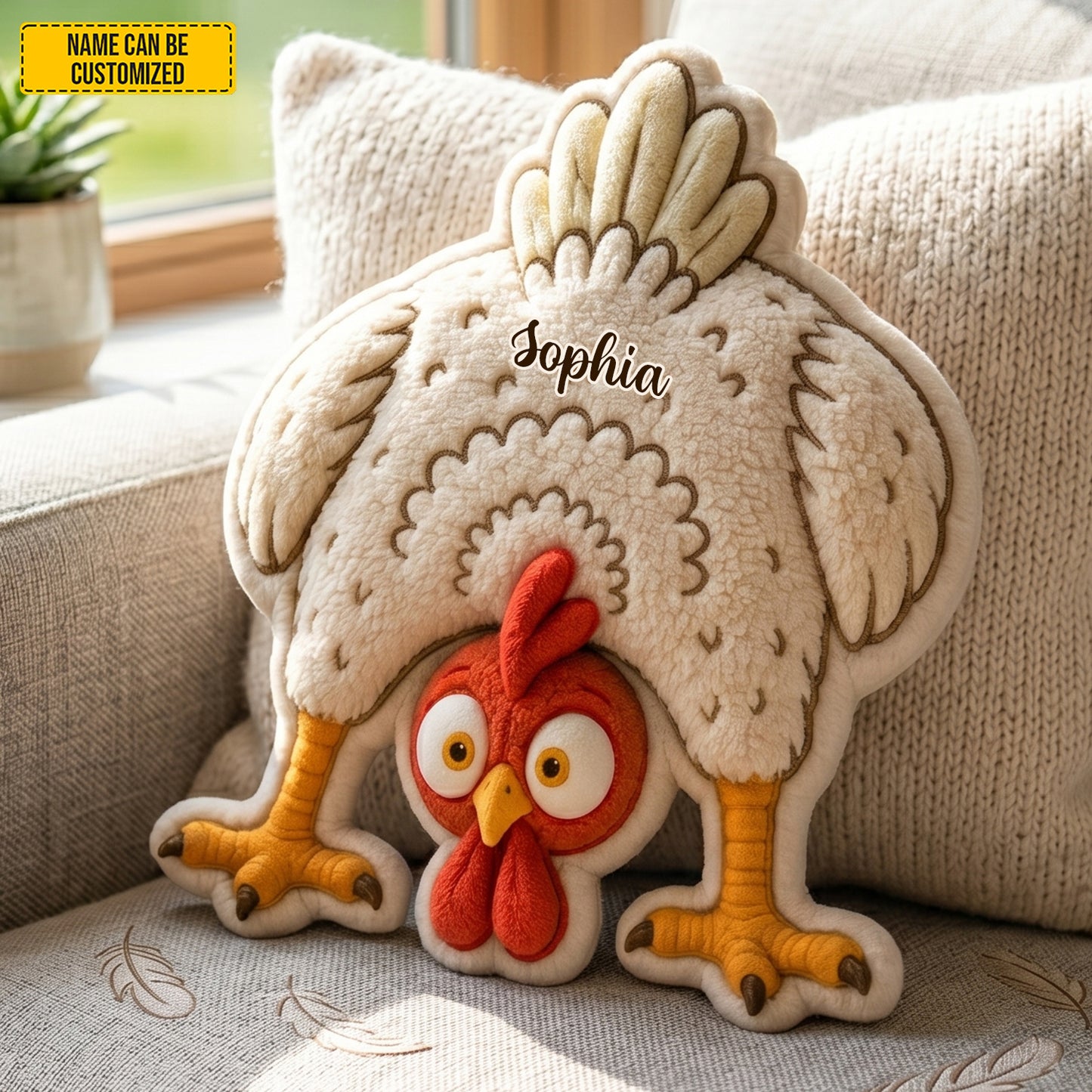 Funny Chicken - Personalized Chicken Shaped Pillow
