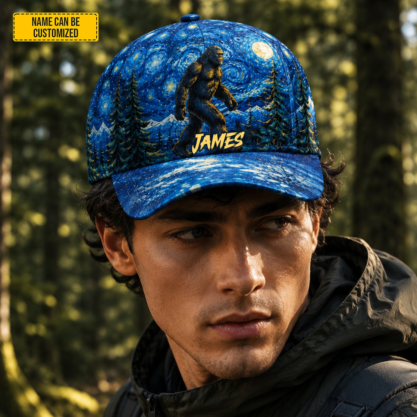 Personalized Bigfoot Starry Night Classic Cap