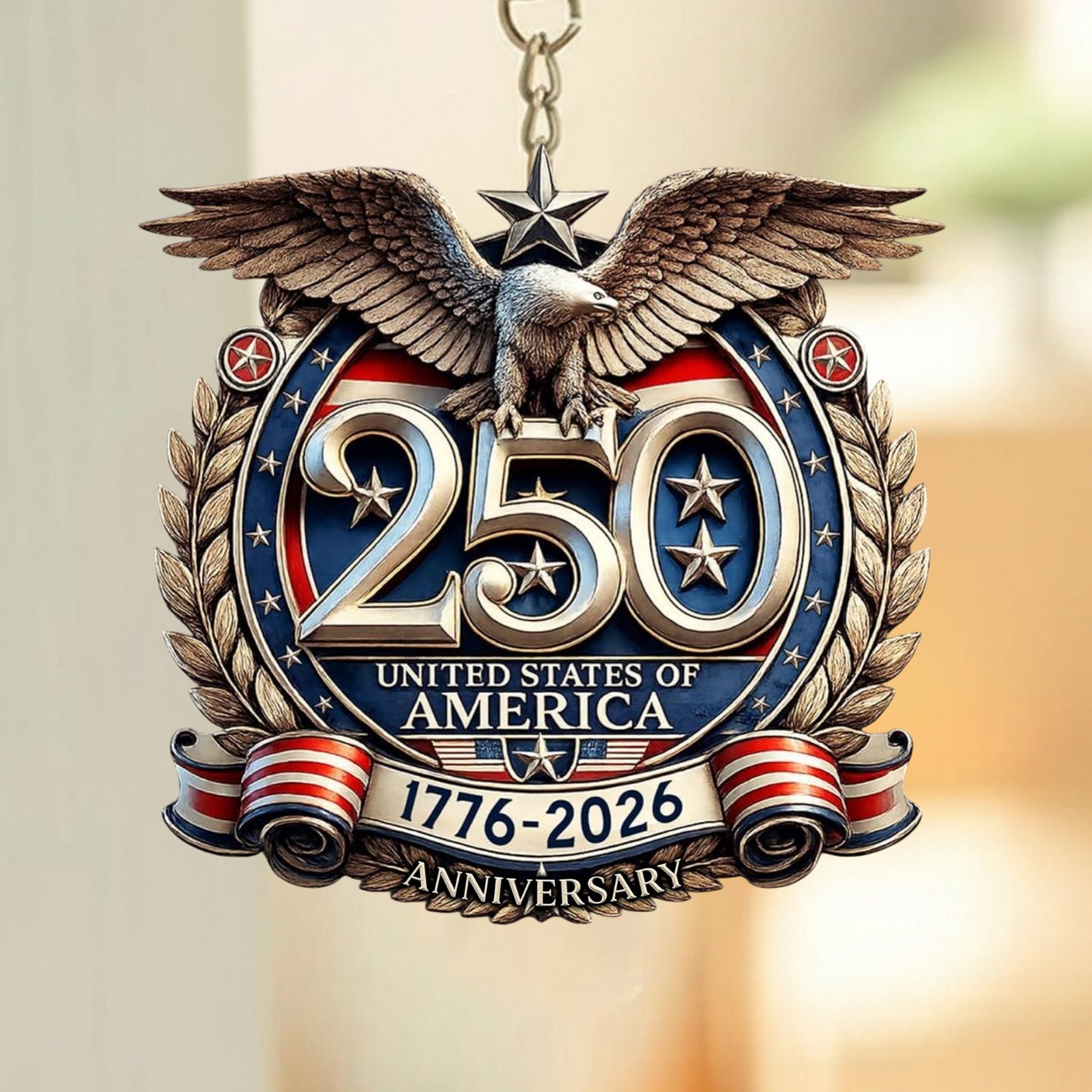 250th Anniversary USA Patriotic Keychain