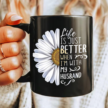 Hippie Daisy - Hippie Black Mug
