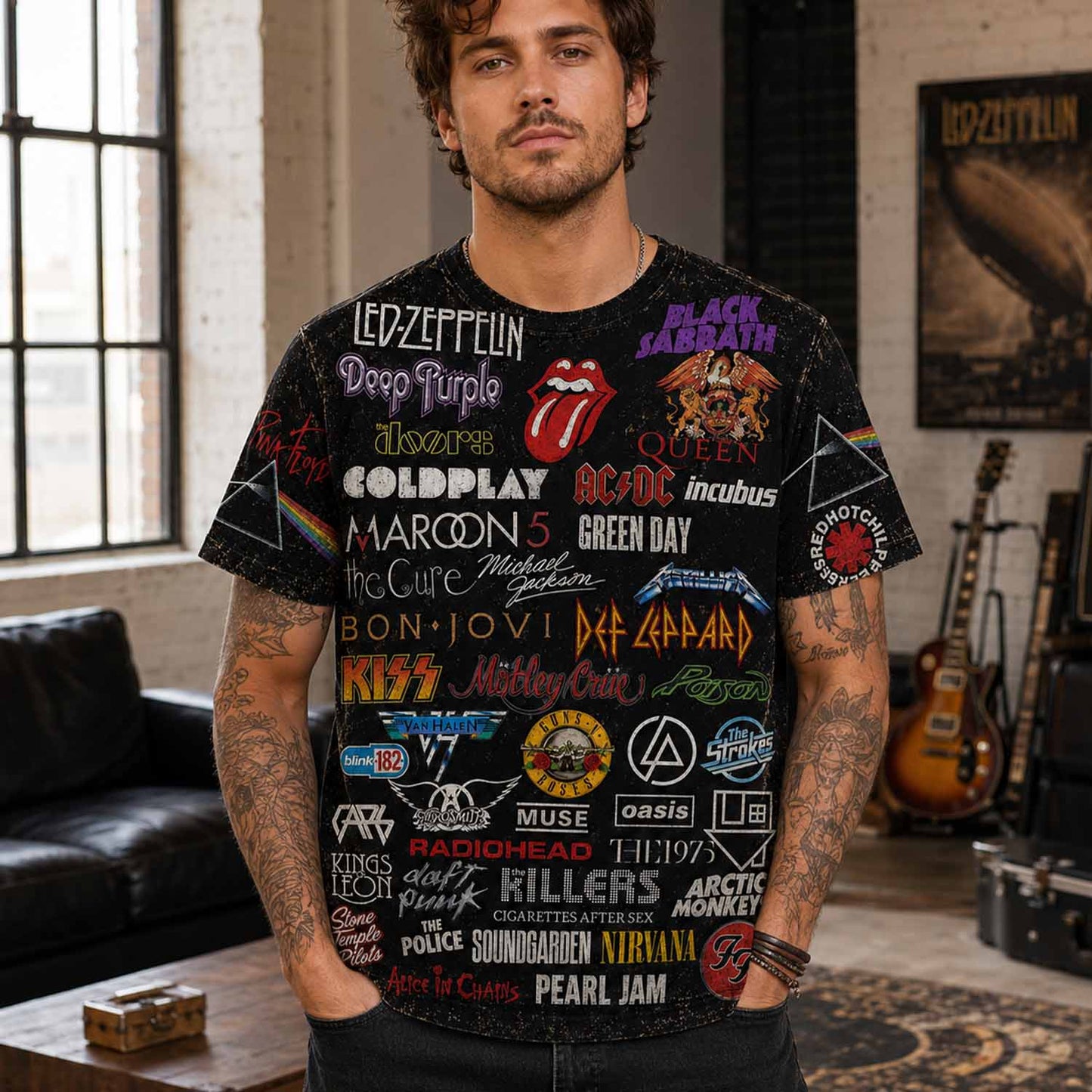 Rock Lover - Classic Legends All Over Print Shirt Version 7