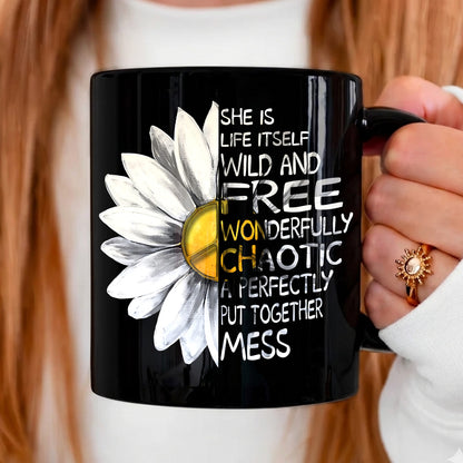 Hippie Daisy - Hippie Black Mug