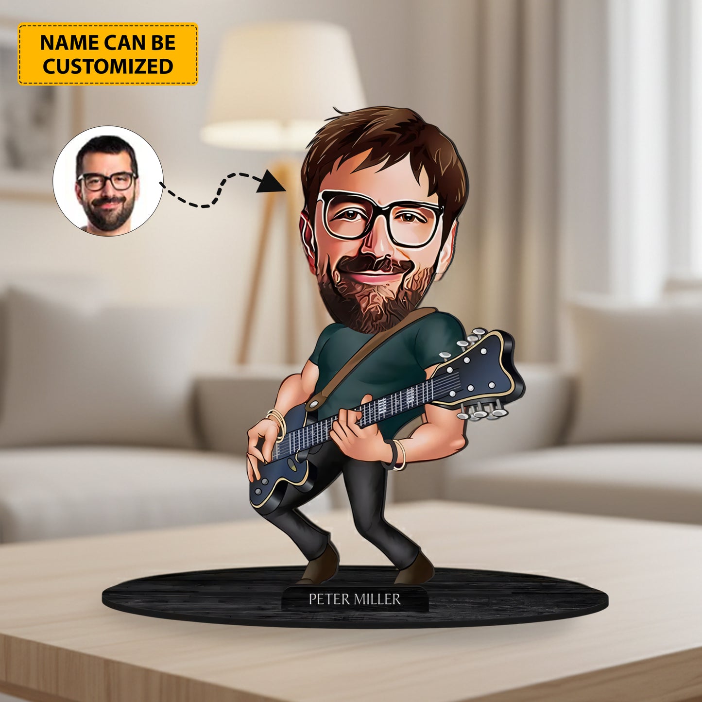 Rockstar Mode ON – Custom Chibi Acrylic Plaque