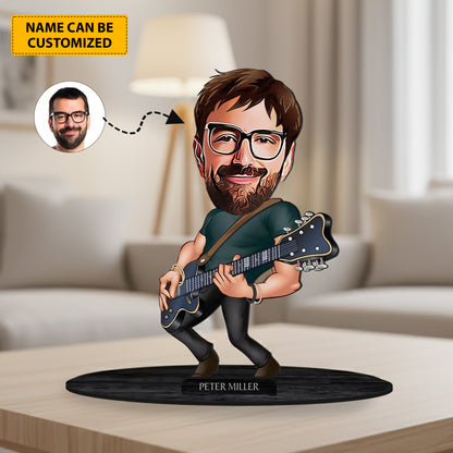 Rockstar Mode ON – Custom Chibi Acrylic Plaque