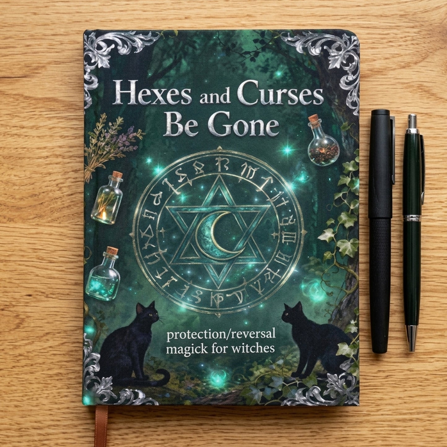 Hexes and Curses Be Gone - Witch Leather Journal