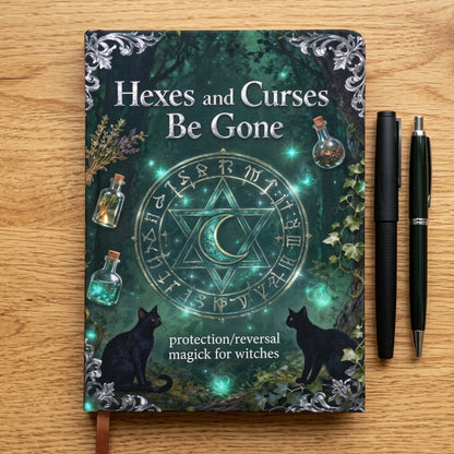 Hexes and Curses Be Gone - Witch Leather Journal