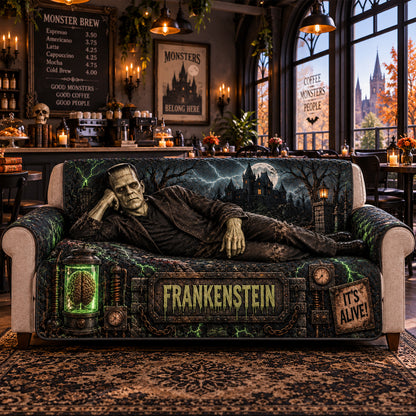 Frankenstein Horror Sofa Cover – Halloween Horror Quilted Home Decor