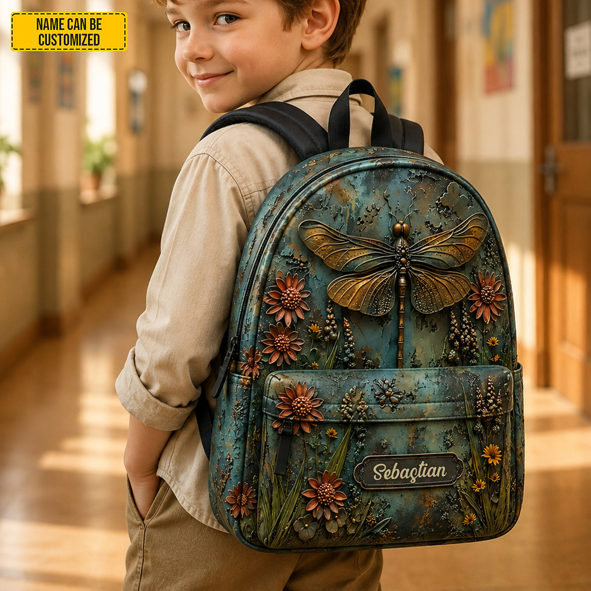 Personalized Dragonfly Backpack - Kids Backpack