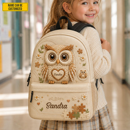 Personalized Cute Owl Backpack - Kids Backpack