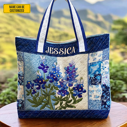 Personalized Beautiful Lavender Tote Bag