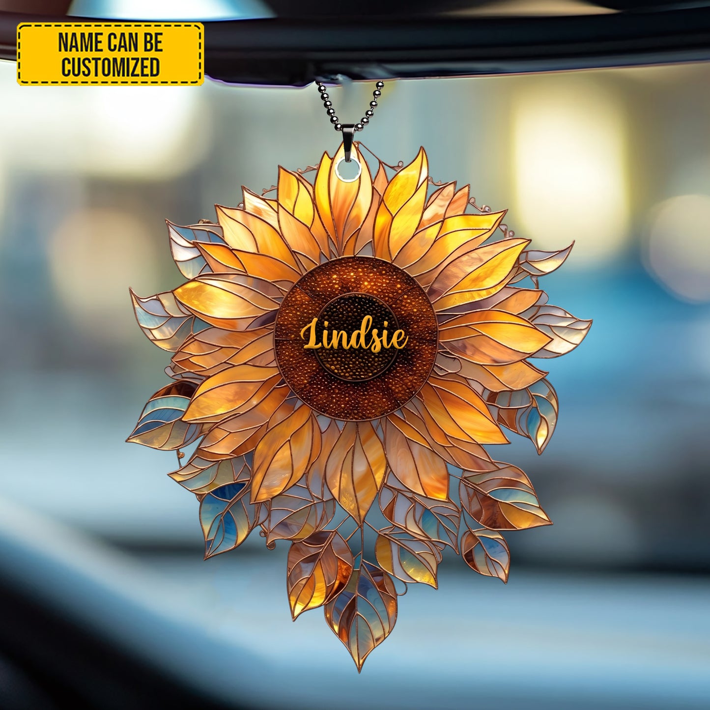 Personalized Sunflower Car Hanging Ornament