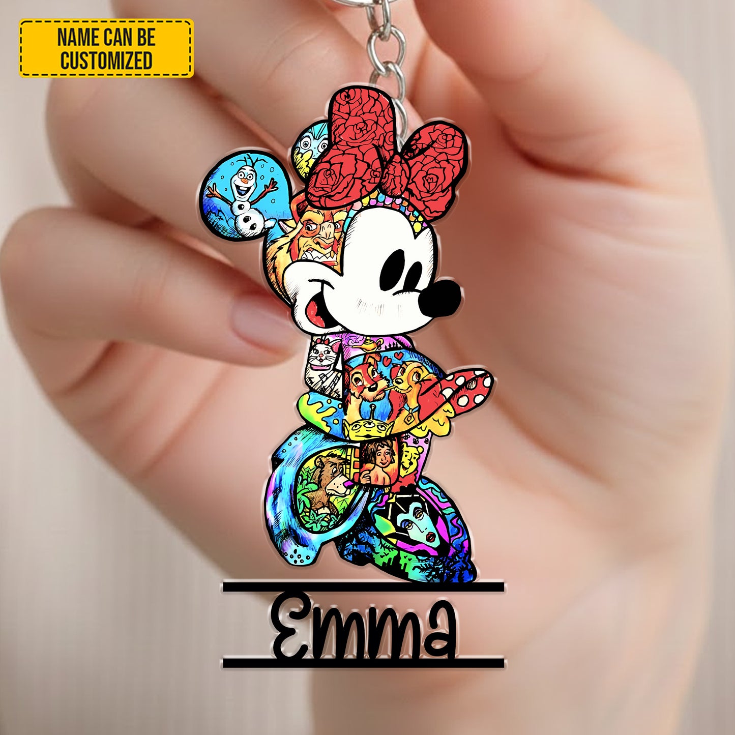 Personalized Mouse Cute Couple Keychain