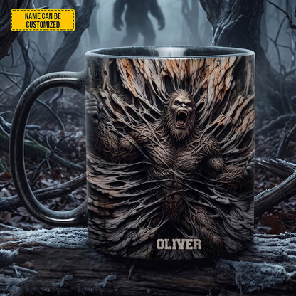 Wrath Of The Woods – Personalized Bigfoot Black Mug