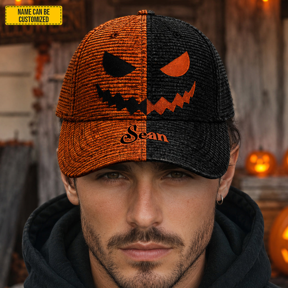 Halloween Horror Pumpkin Classic Cap Version 9