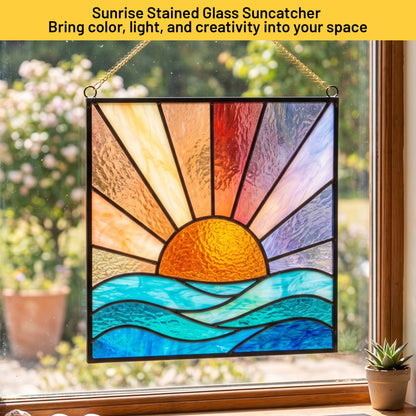 Sunrise Stained Glass Suncatcher