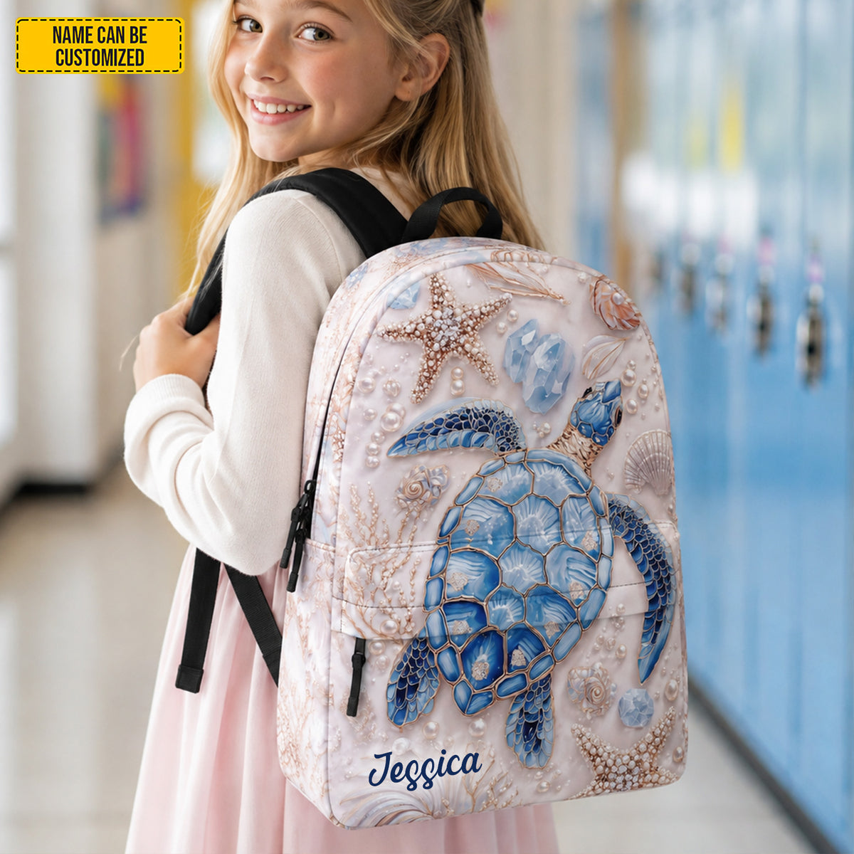 Personalized Sea Turtle - Kids Backpack