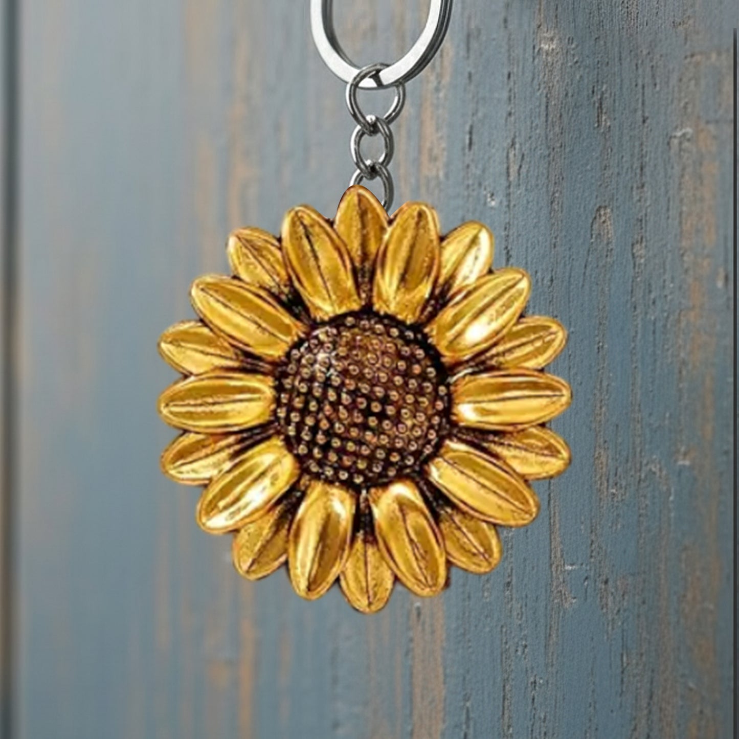 Retro & Fresh Sunflower Keychain