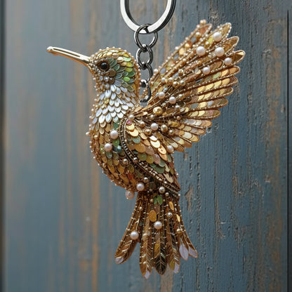 Colorful Hummingbird Keychain
