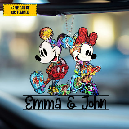 Personalized Cute Couple Car Hanging Ornament