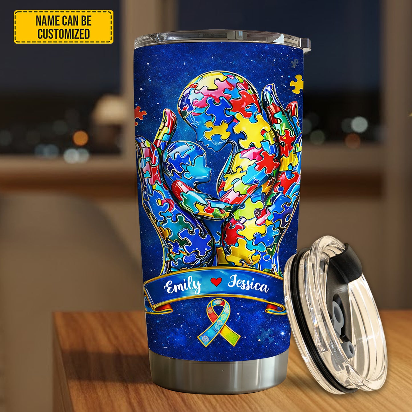 Personalized Autism Awareness Tumbler