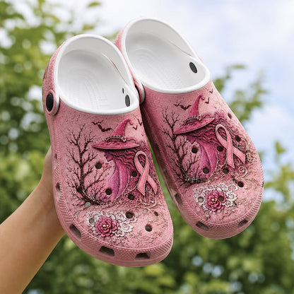 Pink Witch Awareness Crocs