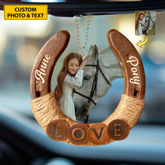 Personalized Horse Photo Car Hanging Ornament