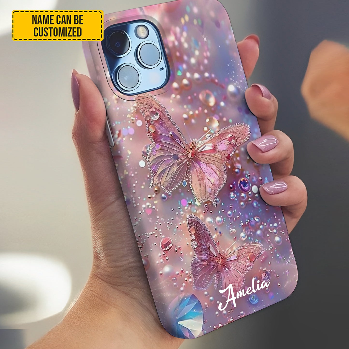 Butterfly Sparkle - Personalized Phone Case