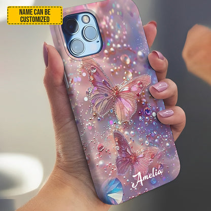 Butterfly Sparkle - Personalized Phone Case