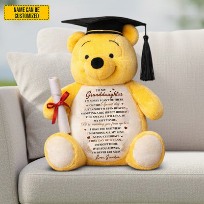 Personalized Graduation Bear Shaped Pillow
