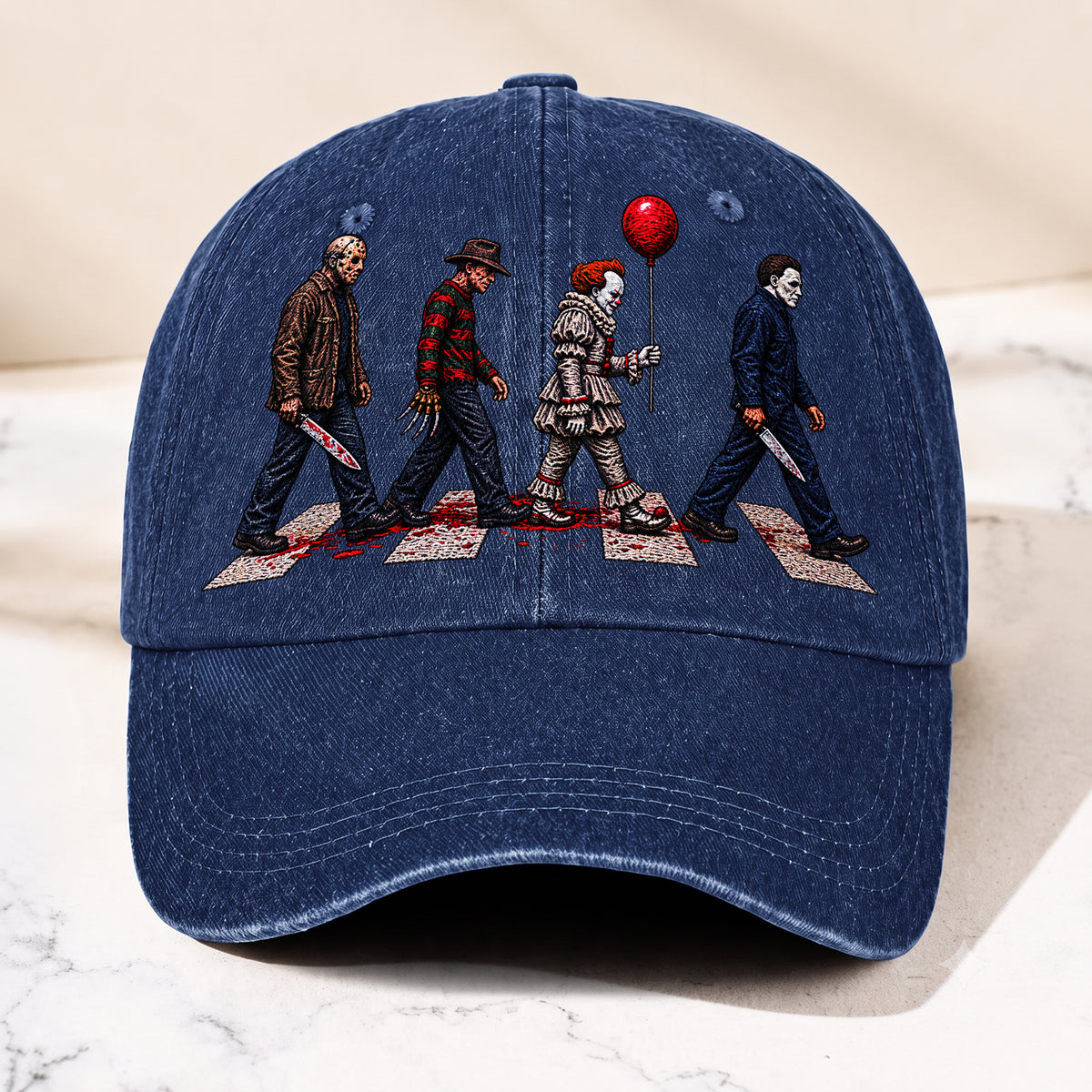 Horror Legends Abbey Road Hat – Classic Slasher Icons Halloween Gift