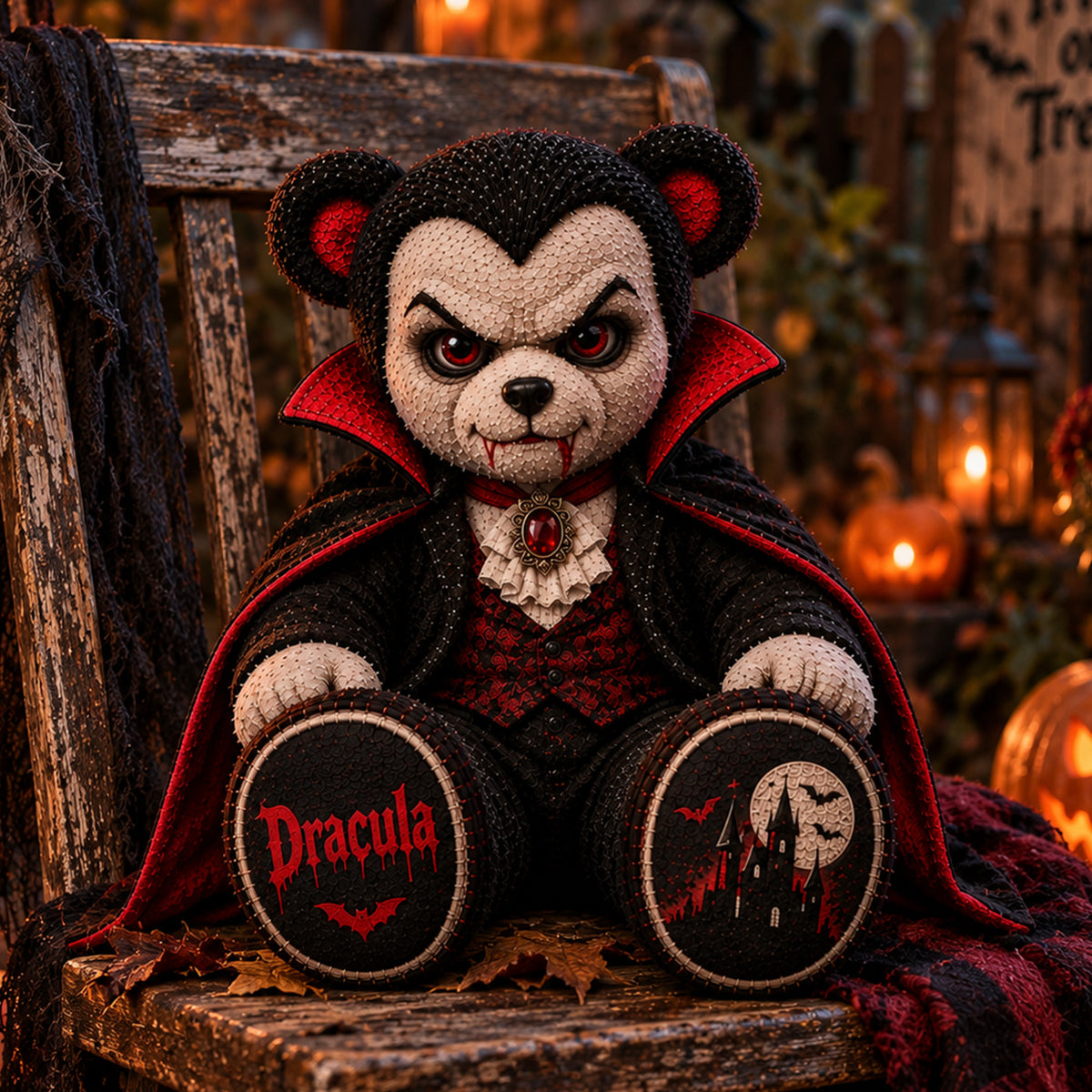 Dracula Vampire Gothic Custom Shape Pillow  – Spooky Halloween Pillow