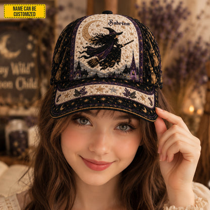 Personalized Midnight Witch Halloween Cap