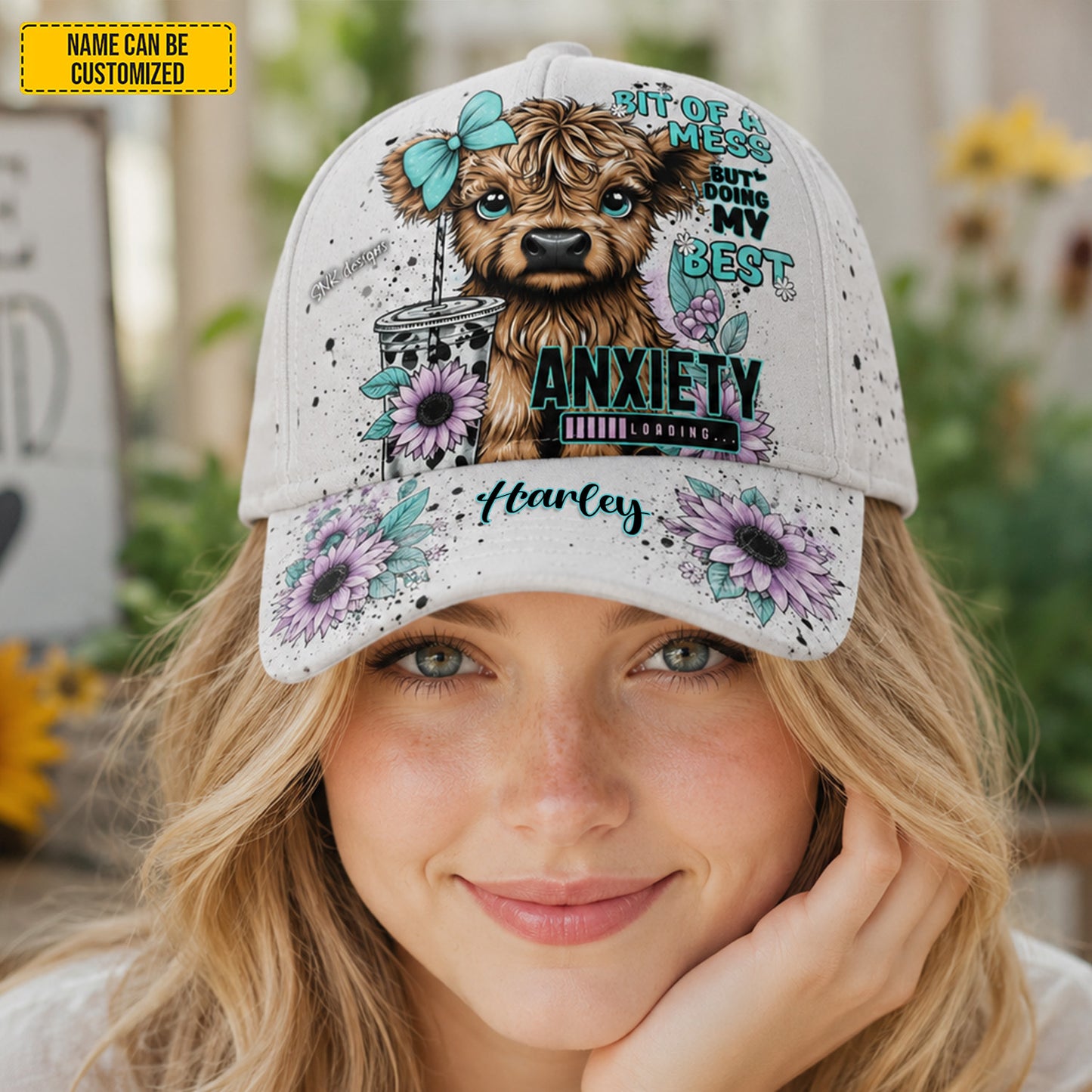 Personalized Cute Highland Cow Classic Cap