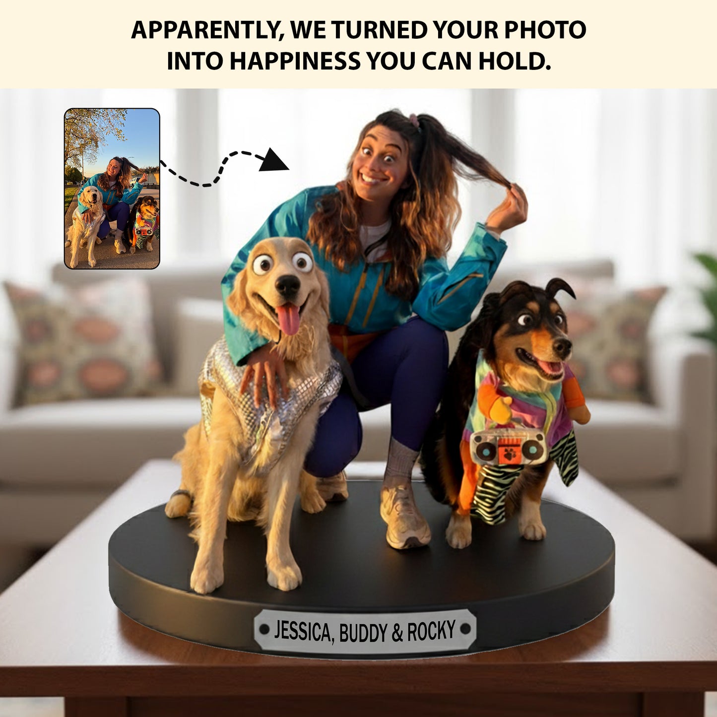 Chaos in Mini Form – Personalized Funny Photo Acrylic Plaque