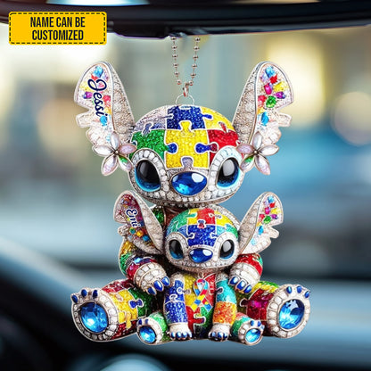 Personalized Autism Awareness Car Hanging Ornament